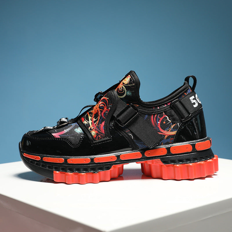 Gear Outsole Personality Leisure Breathable Net Celebrity Sports Trend Hip-Hop Men'S Shoes
